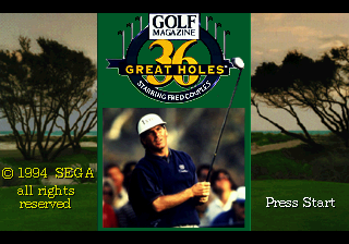 Заставка игры Golf Magazine: 36 Great Holes Starring Fred Couples